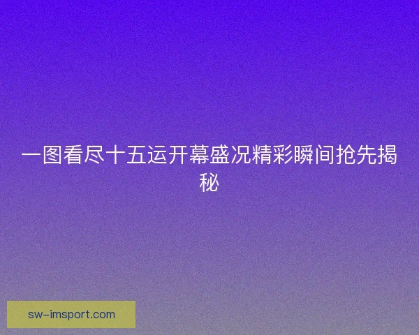 一图看尽十五运开幕盛况精彩瞬间抢先揭秘